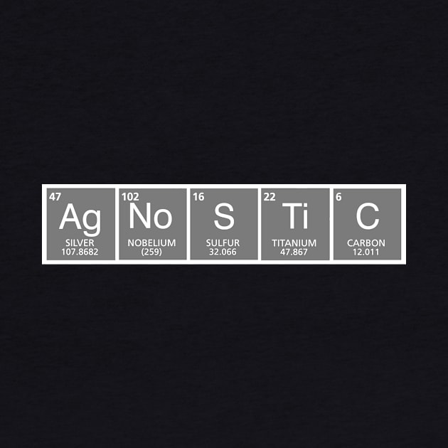 Agnostic Atheist Periodic Table Spelling by Mellowdellow